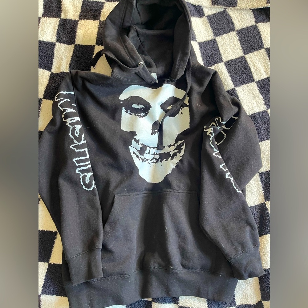 Misfits Black Hoodie - Crimson Ghost Logo, Punk Rock, Size M